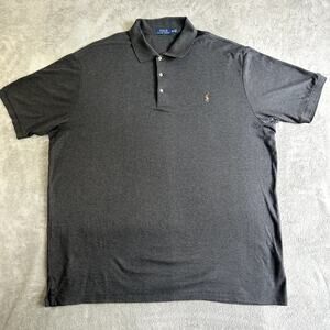 Polo Ralph Lauren Gray Flesh Pony Shirt Mens 4XL Preppy Golf Sporty Athletic